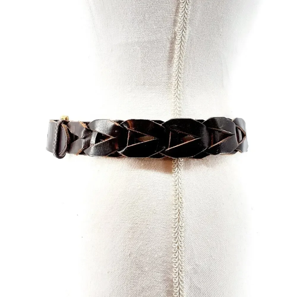 Zele Atlanta Sz S Women's Braided Leather Brown Casual Links